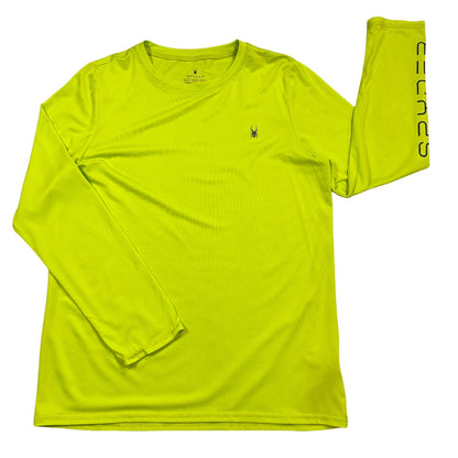Spyder® Neon Yellow Performance Long Sleeve T-Shirt(S)