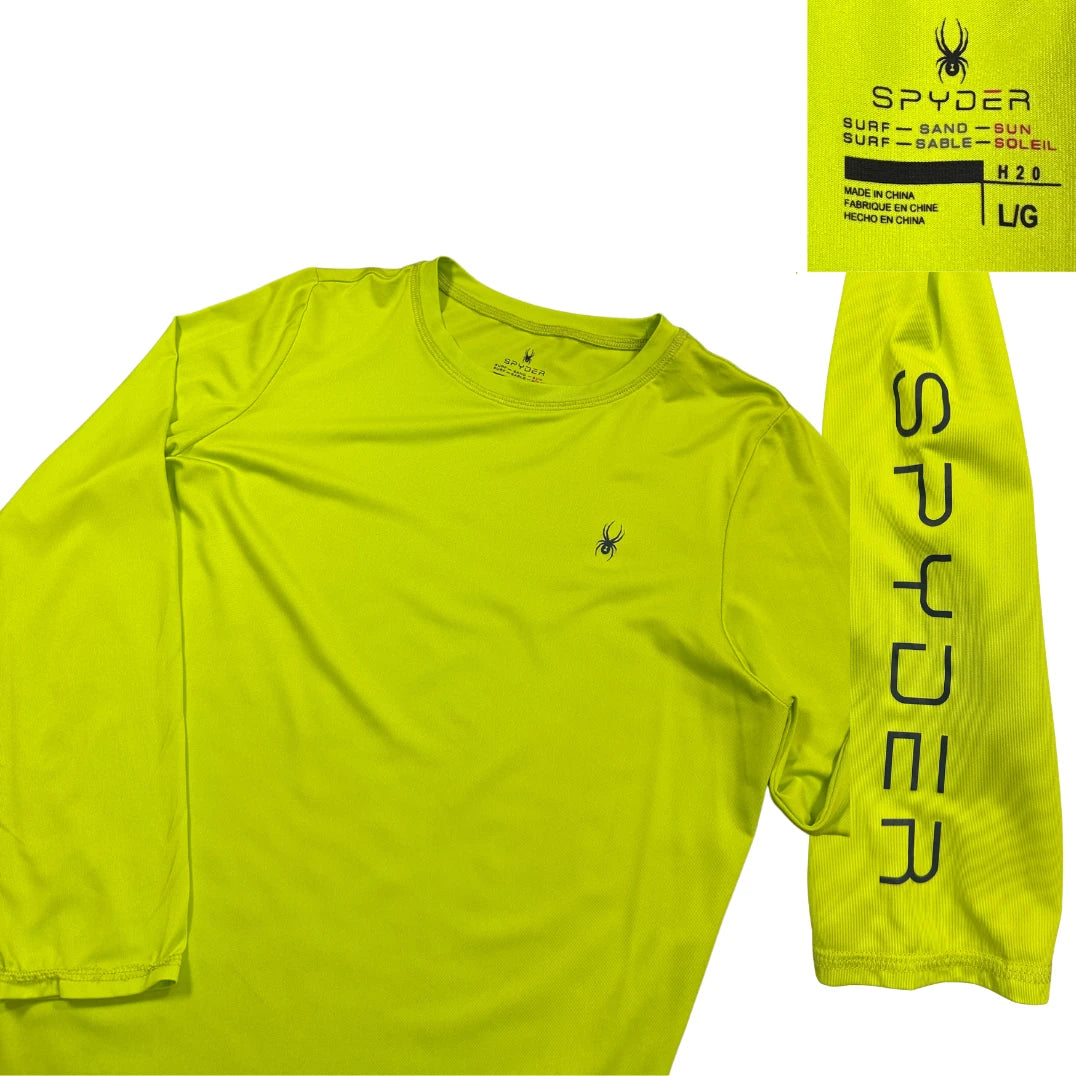 Spyder® Neon Yellow Performance Long Sleeve T-Shirt(S)