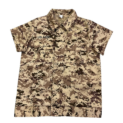 Brown Digital Camouflage Military Shirt(S)