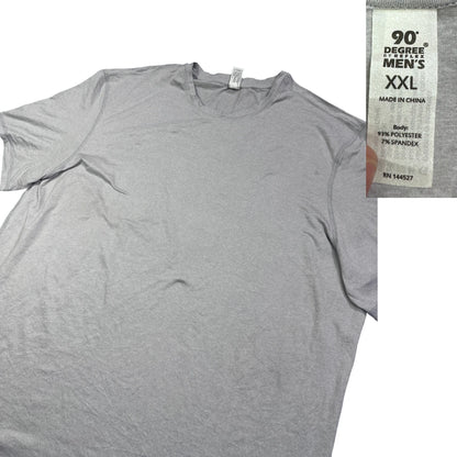 90 Degree® Light Grey Performance T-Shirt(2XL)