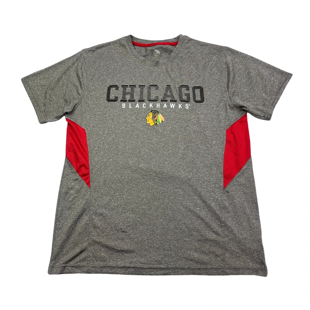 Chicago Blackhawks® Grey Graphic Performance T-Shirt(M)