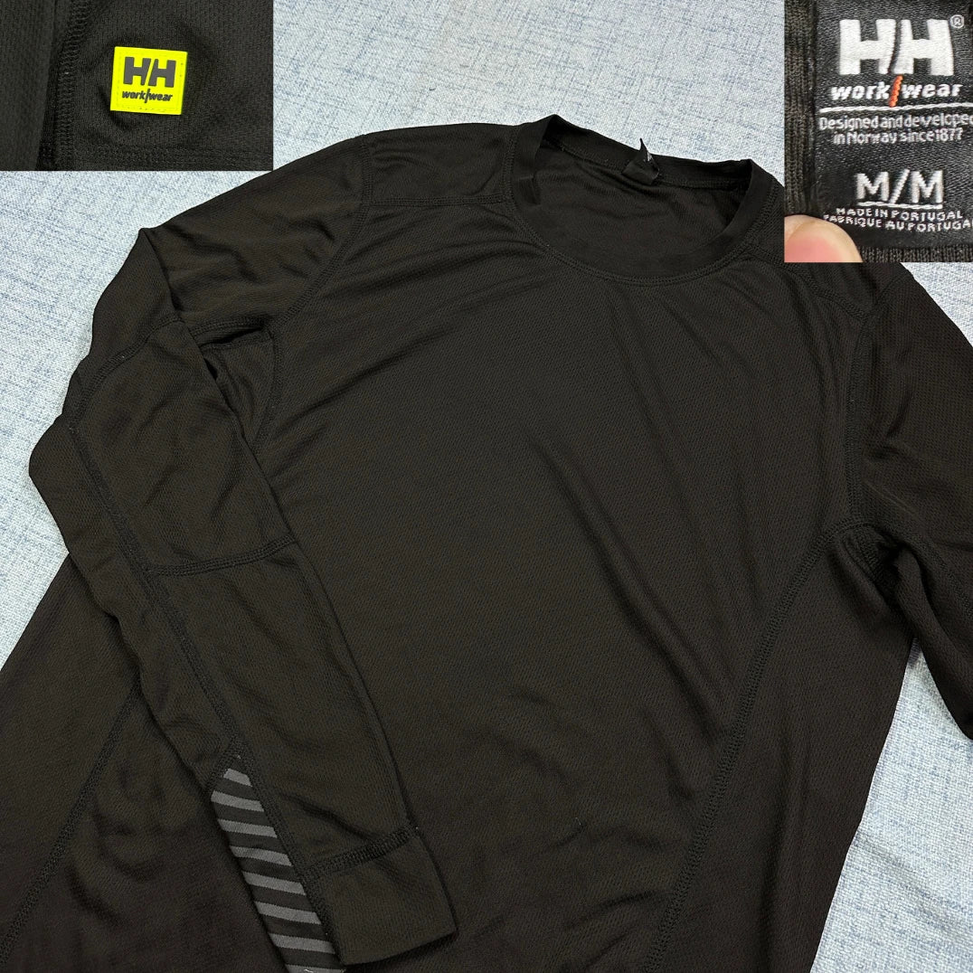 HH Workwear® Black Long Sleeve Performance Shirt(M)