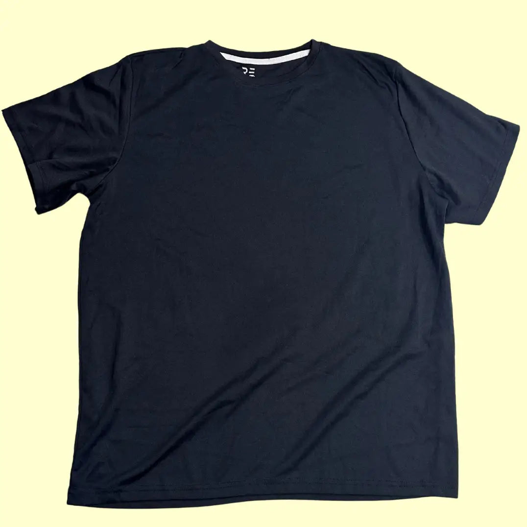 black performance t-shirt designed for comfort and durability.