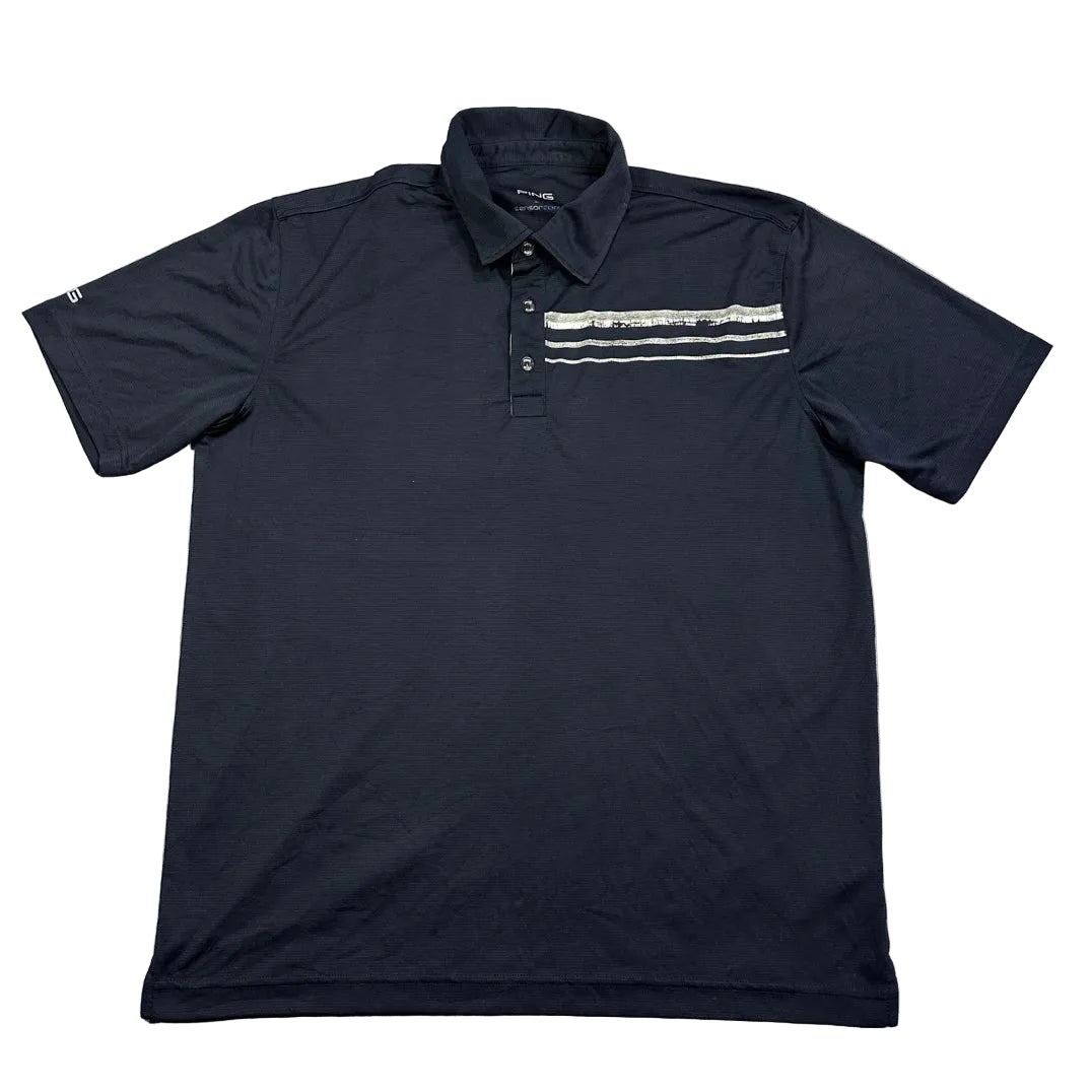PING navy blue performance golf polo shirt