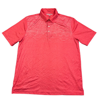 Greg Norman heather red Play Dry performance polo shirt