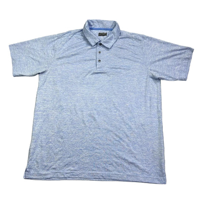 Light blue heather performance polo shirt