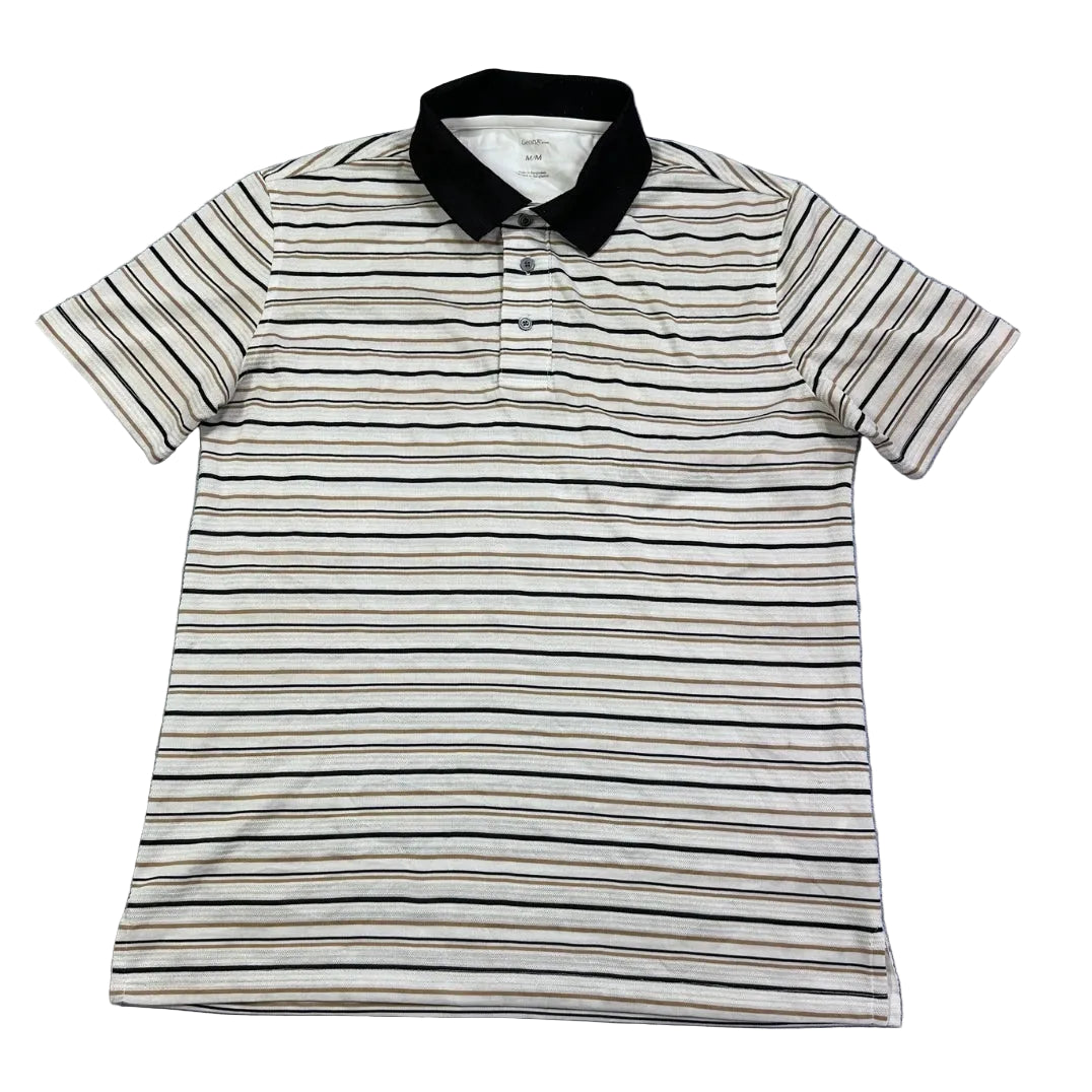 George cream striped polo shirt