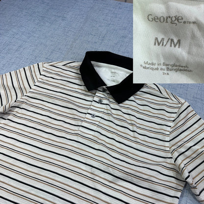 Thrift-and-treasures Cream Polo Shirt(M) GEORGE