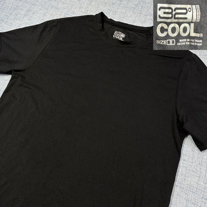 32° Cool® Plain Performance T-Shirt – Black (Small)