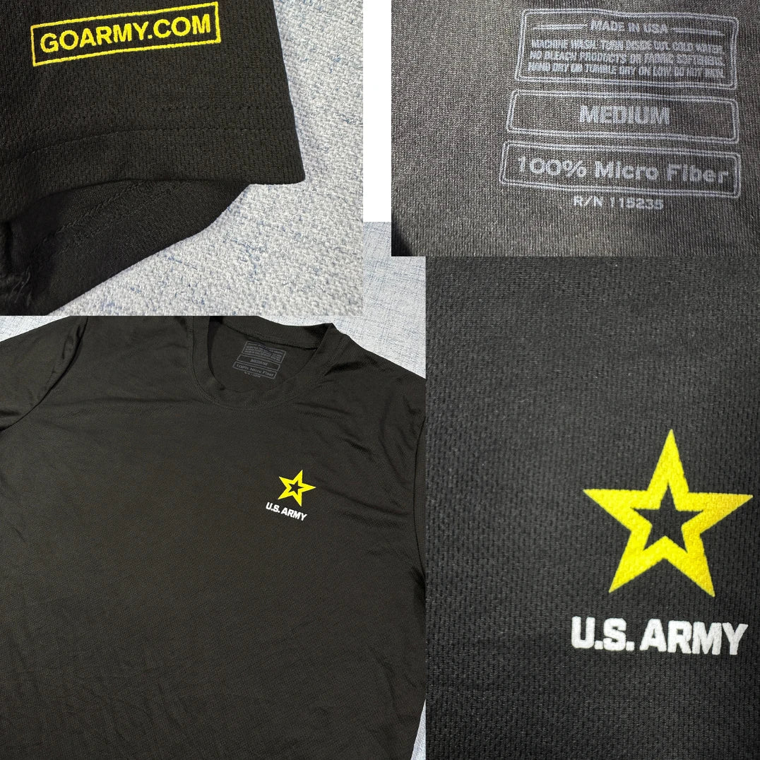 U.S. Army® Microfiber Performance T-Shirt – Black (Medium)