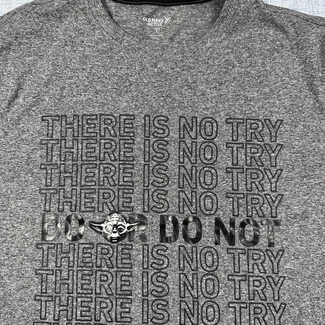 Old Navy Active® "Do or Do Not" Performance T-Shirt – Grey (Small)