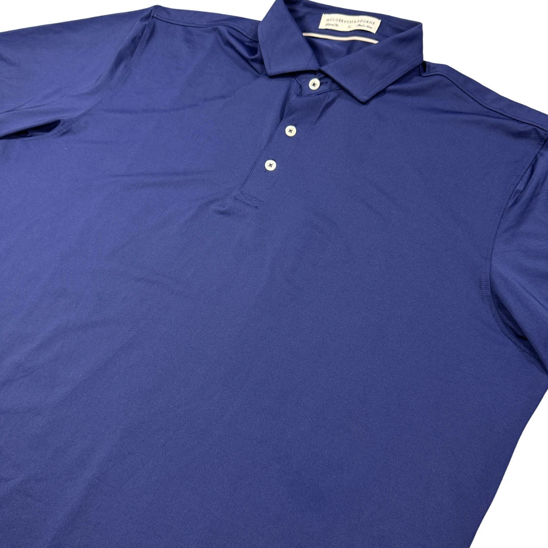 Holderness & Bourne® Blue Performance Polo Shirt(L)