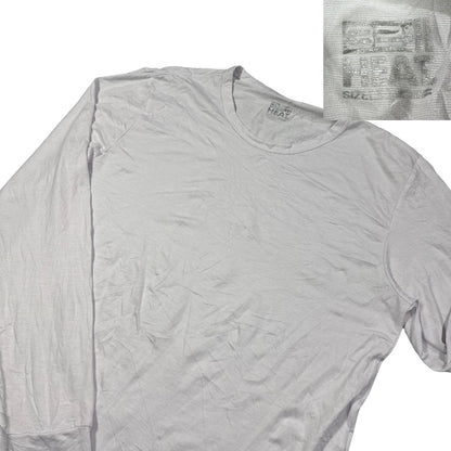 32 Heat® White Long Sleeve T Shirt(L)
