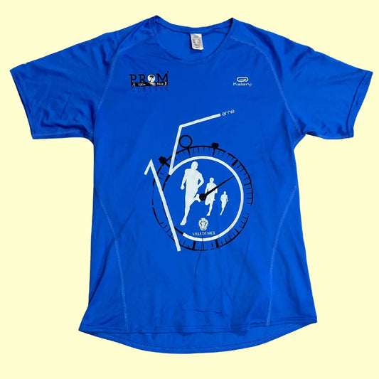 bright blue running tee from Kalenji