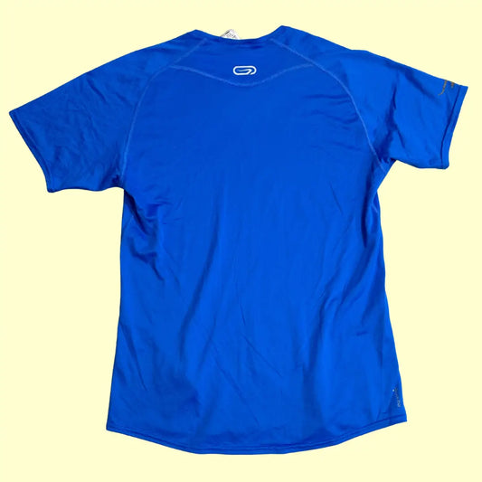 bright blue running tee from Kalenji