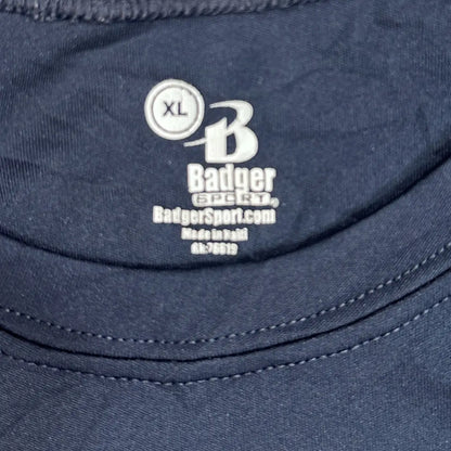 Badger Sport performance T-shirt in navy blue with State Farm Braves front print.