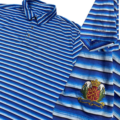 Grand Slam® Striped Polo Shirt(L)