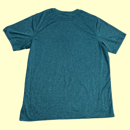 Tek Gear DryTek performance T-shirt in teal with side panels for breathability.