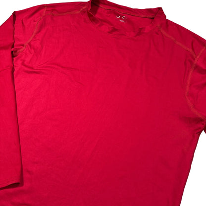 Red Long Sleeve Performance T-Shirt(L)
