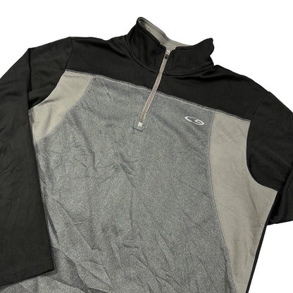 Champion® Grey & Black Quarter-Zip Performance Training Top(M)