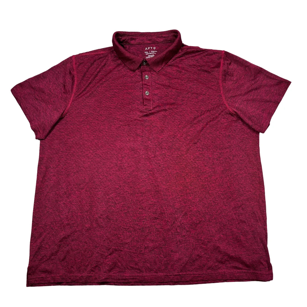 Apt. 9® Burgundy Performance Polo Shirt(2XL)