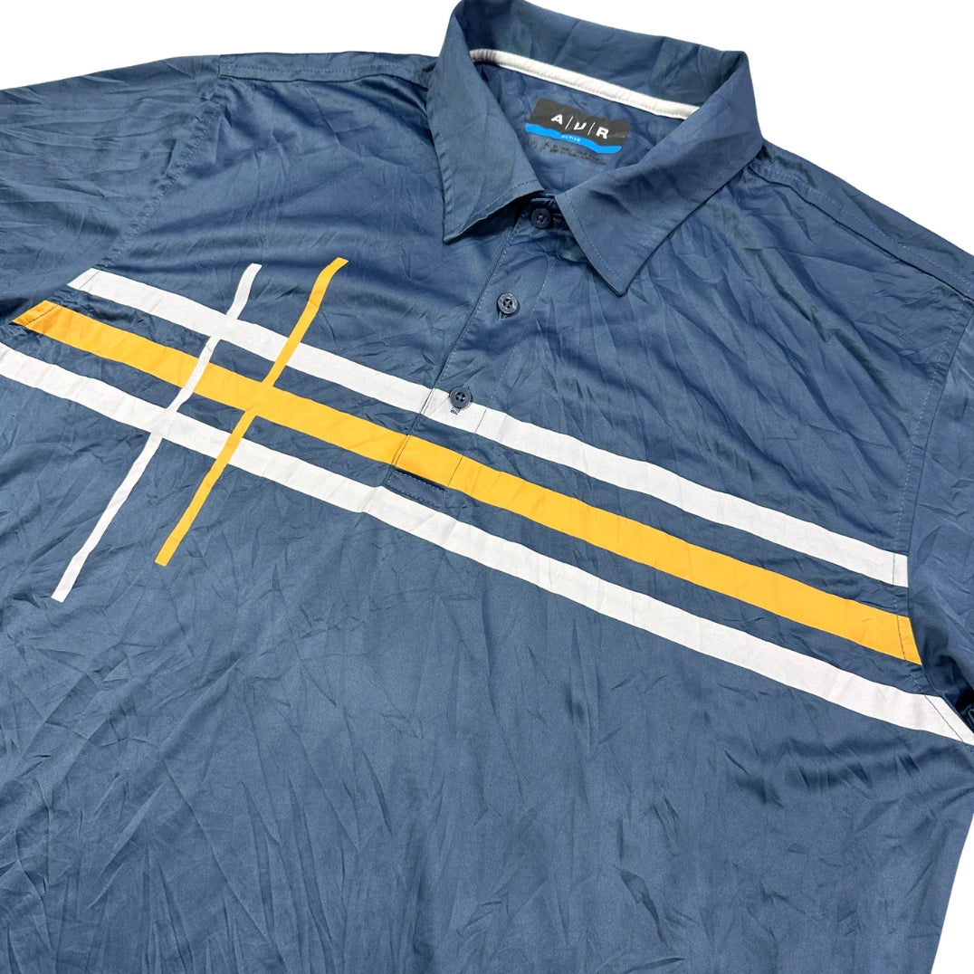 A|U|R® Blue Active Performance Polo Shirt(L)