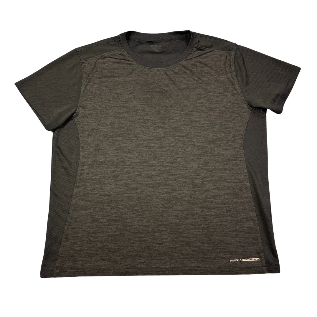 AND1® Charcoal Performance Athletic T-Shirt(XL)