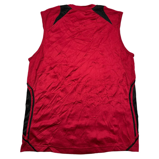 Starter® Red & Black Sleeveless Performance Training Shirt(M)