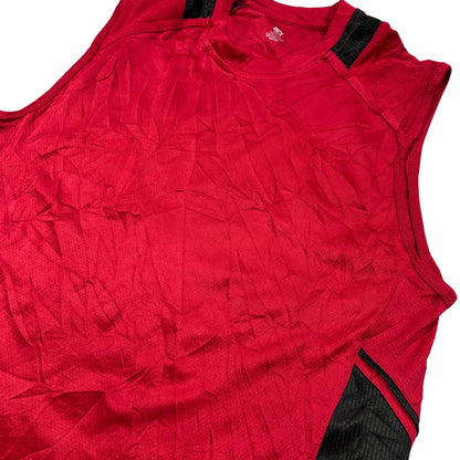 Starter® Red & Black Sleeveless Performance Training Shirt(M)