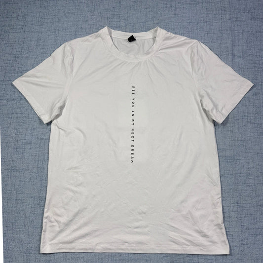 Shein white graphic t-shirt