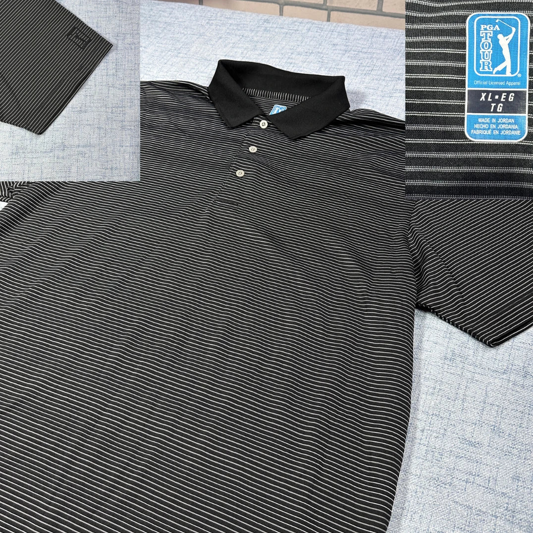 PGA TOUR® Striped Polo Shirt(XL)