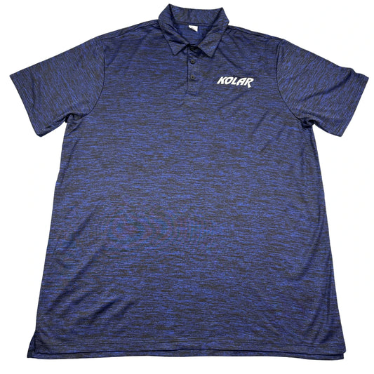 KOLAR blue and black heather polo shirt