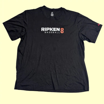 Classic black Ripken Baseball t-shirt with bold front print.