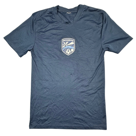 Navy blue Petoskey soccer graphic tee