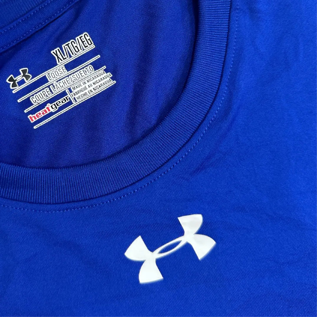 Under Armour HeatGear t-shirt in vibrant royal blue