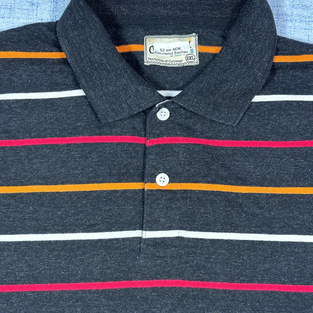 COARTUAND®Striped Polo Shirt(XL)
