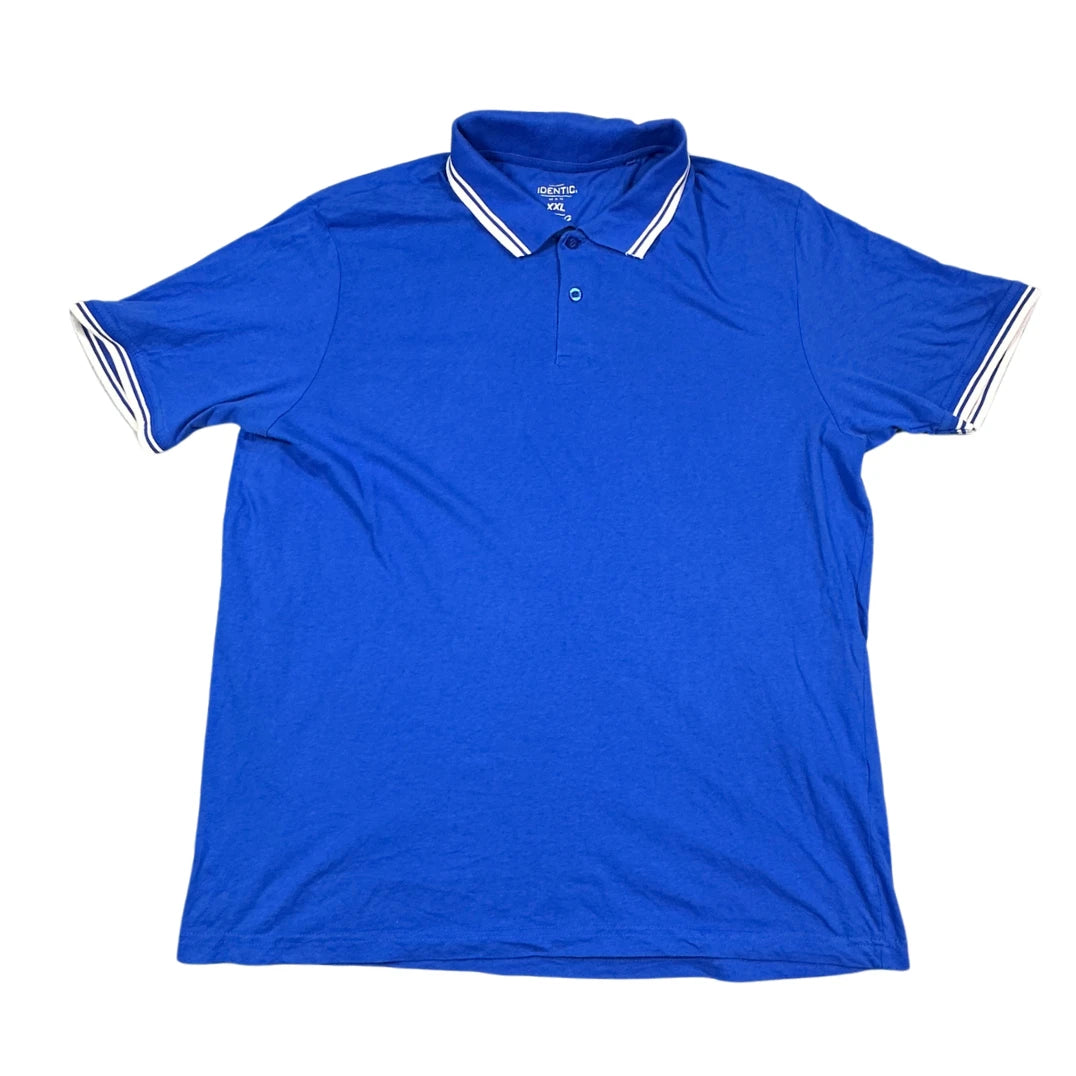 Identic royal blue basic polo shirt