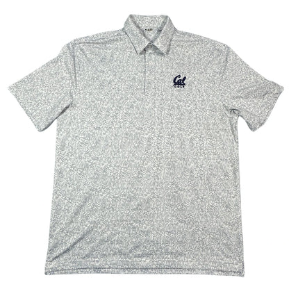 Cal Golf white and navy printed polo