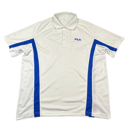 Fila white and blue performance polo shirt