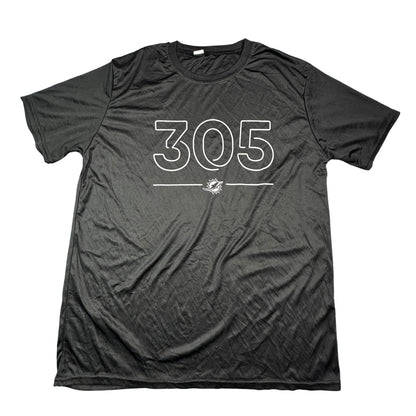 Black and white 305 graphic sports tee