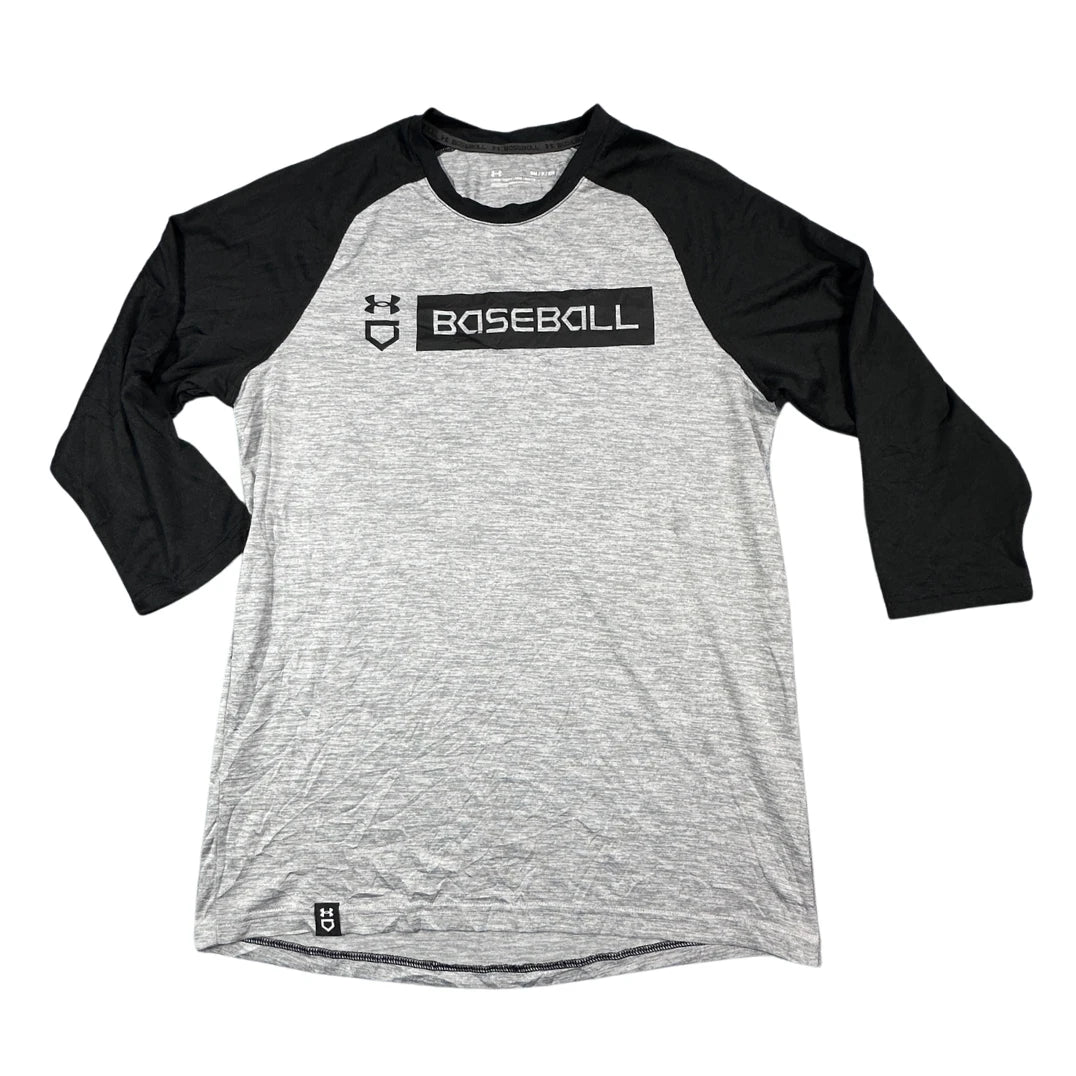 Under Armour grey and black baseball raglan tee