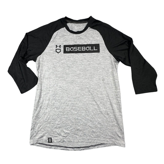 Under Armour grey and black baseball raglan tee