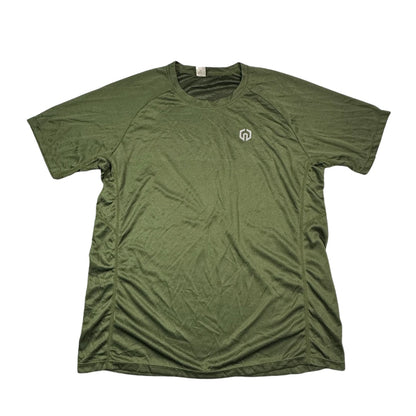 Olive green mesh athletic t-shirt
