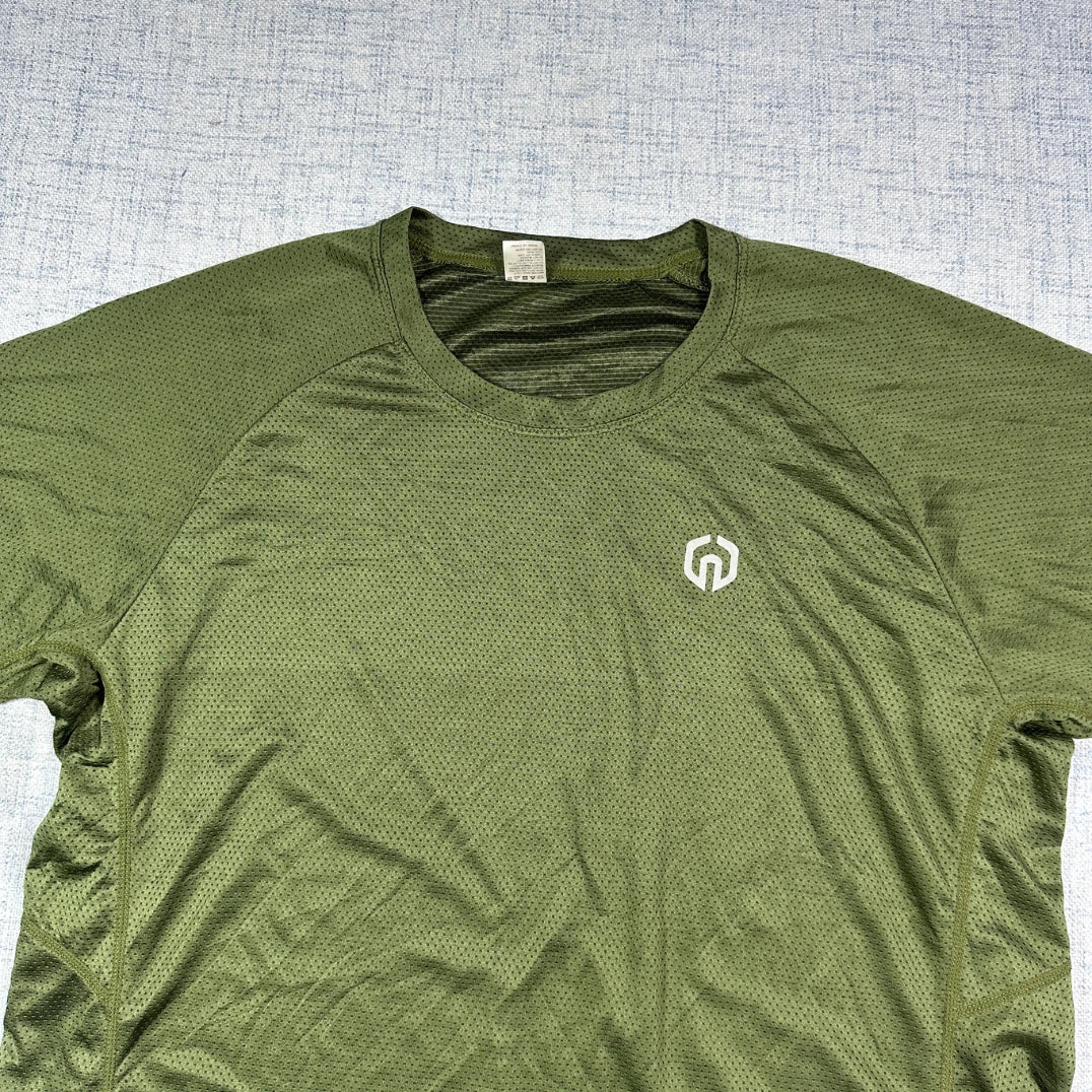 Green Mesh Athletic T Shirt(L)