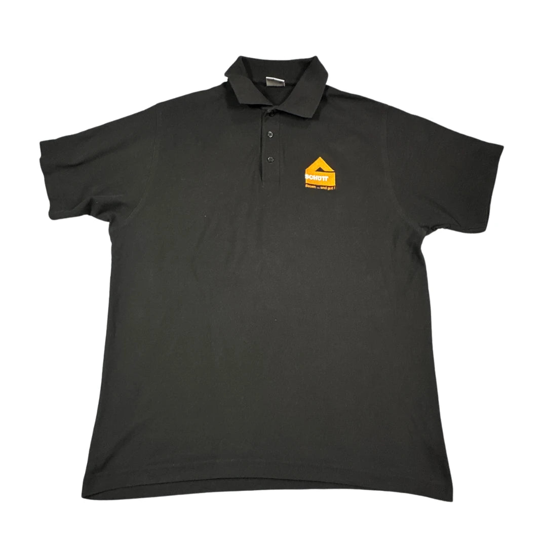 Schutt black and orange polo shirt