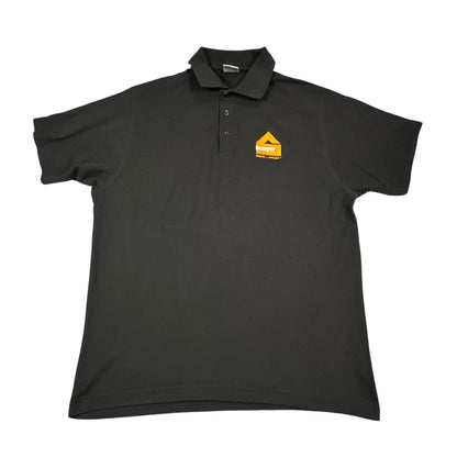 Schutt black and orange polo shirt