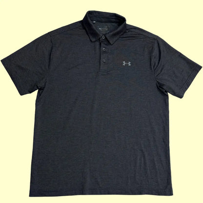 Under Armour Men’s Performance Polo Shirt in dark charcoal.