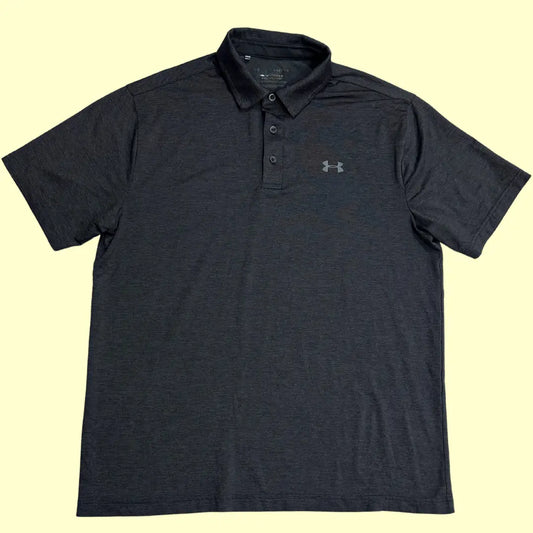 Under Armour Men’s Performance Polo Shirt in dark charcoal.