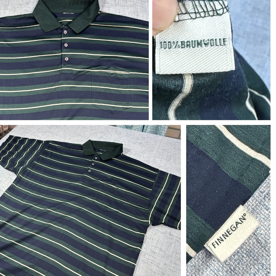 Finnegan Striped Polo Shirt – XL