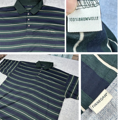 Finnegan Striped Polo Shirt – XL